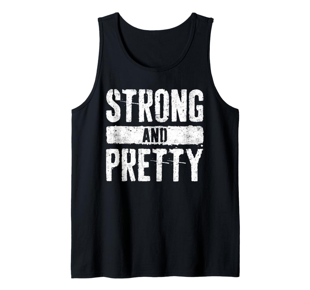 Strong And Pretty Shirt Men Women Strongman Gym Workout Tank Top | Amazon (US)