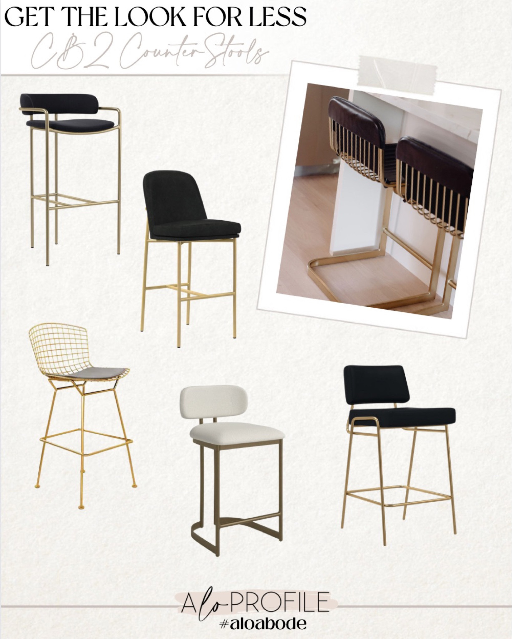 Cb2 gold on sale bar stools