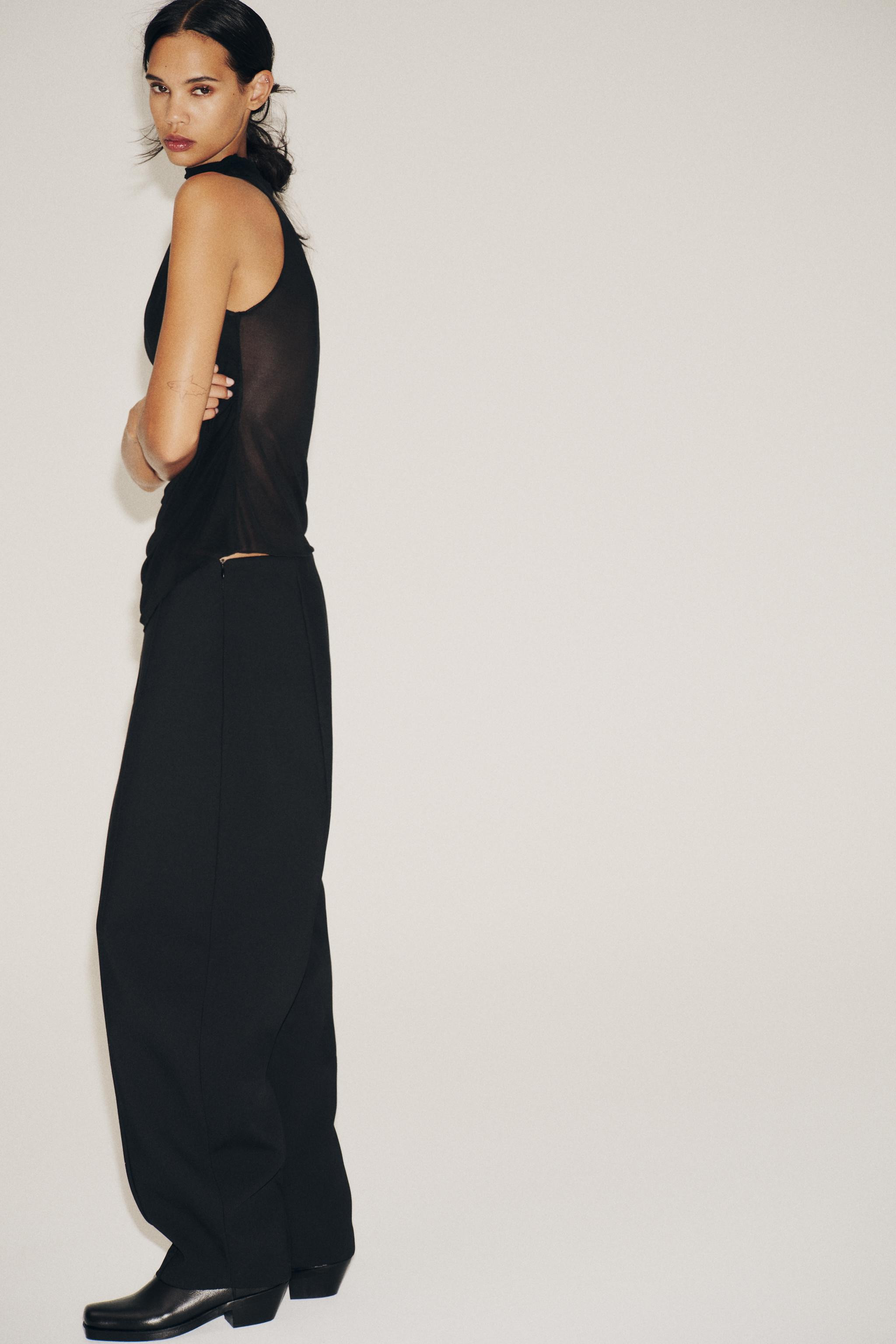 SEMI-SHEER HALTER TOP | Zara UK