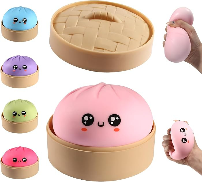 Dumpling Squishy, Dumpling Squishy Mystery Box, Cute Big Squishy Dumpling Stress Ball Fidget Sens... | Amazon (US)