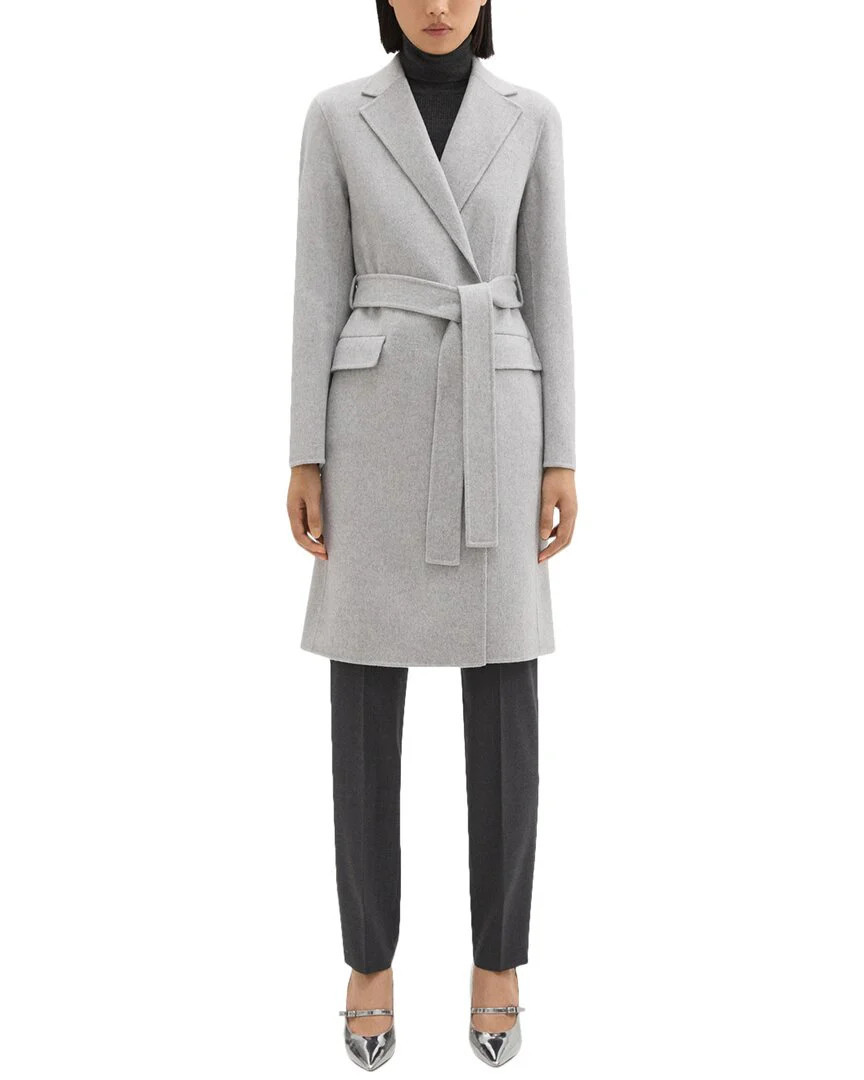 Theory Belt Wool & Cashmere-Blend Coat | Shop Simon