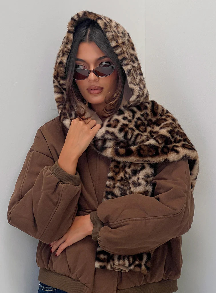 Freeze Fluffy Scarf Leopard | Princess Polly US