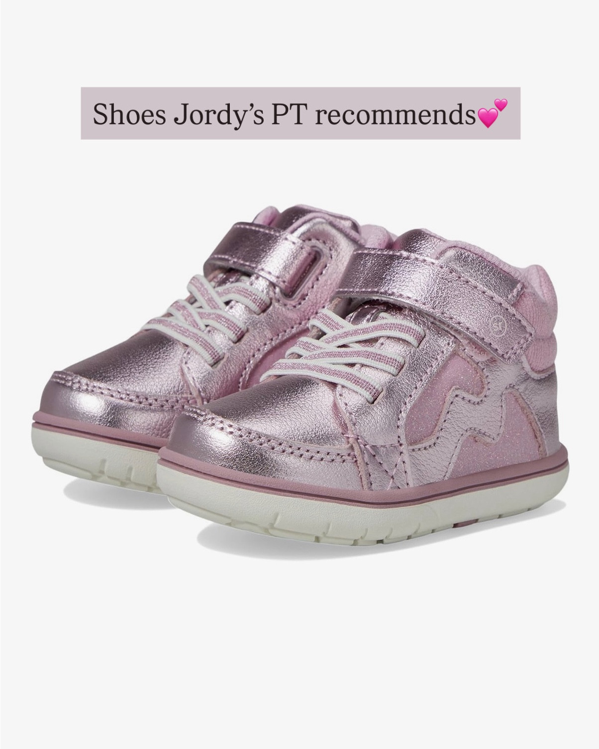 My toddler’s PT recommended Stride Rite high tops for her in-toeing and metatarsus adductus! Measuring is important to get the correct sizing.

Supportive, flexible shoes like Stride Rite:
	•	Help the muscles and joints move in healthy patterns
	•	Prevent worsening inward rotation
	•	Encourage proper balance and walking mechanics
	•	Give room for natural correction as the foot matures


#LTKShoeCrush #LTKKids #LTKBaby