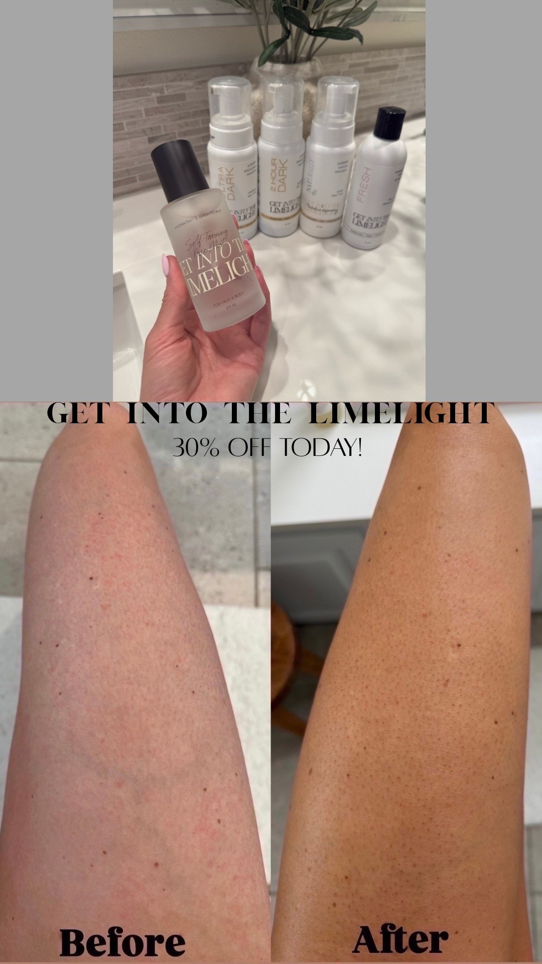 30% off sitewide at Get Into the Limelight today! This tanning mousse has become my fave this past year 👌🏻 The color is so beautiful and they have a clear mousse option that doesn’t smell! 

Get Into the Limelight, tanning mousse, self tanner, face tanner, night time routine, self care routine, sunless tanner

#LTKgrwm #LTKselfcare #LTKBeauty