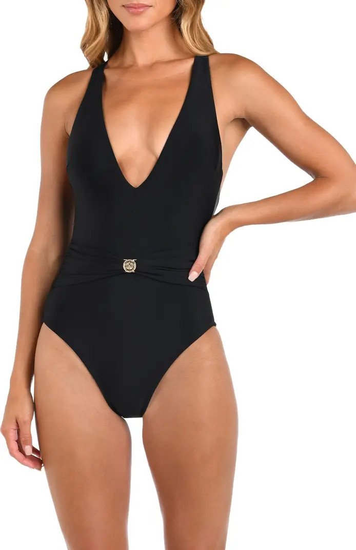 Lisa Solids Plunge One-Piece Swimsuit | Nordstrom
