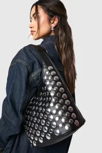 Studded Shoulder Bag | boohoo (US & Canada)