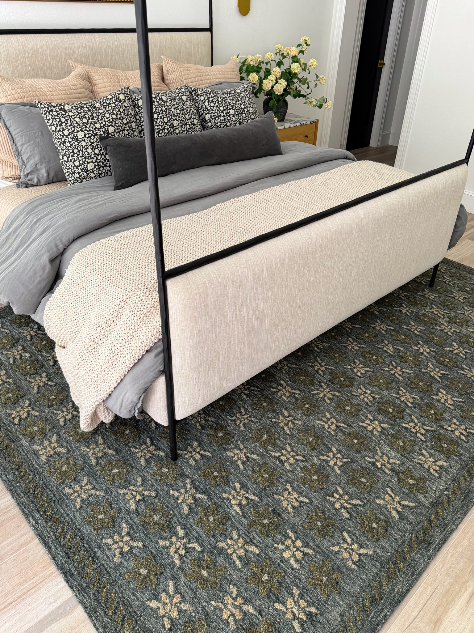 A little drama never hurt ✨

The Forrest Hand-Tufted Rug in Lagoon Olive was the layer this room was missing. I love how the deeper tones ground all the softer neutrals, while the tufted texture adds so much dimension. It completely shifted the feeling of the space without changing anything else.

The entire @heidicaillierdesign x @joonloloi  collection has that same beautifully collected quality — rich color, unexpected pattern + layers of texture that feel like they’ve always belonged.

#HeidiCaillierxJoonLoloi #JoonLoloi #LoloiRugs #InteriorDesign #BedroomDesign #CollectedHome

#LTKHome