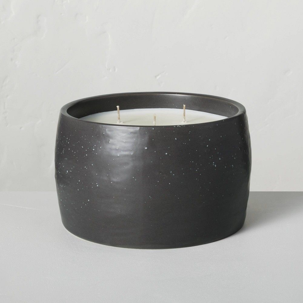 35oz Smoked Woods 5-Wick Speckled Ceramic Fall Candle - Hearth & Hand with Magnolia | Target