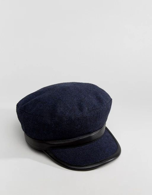 Glamorous Navy Baker Boy Hat | ASOS UK