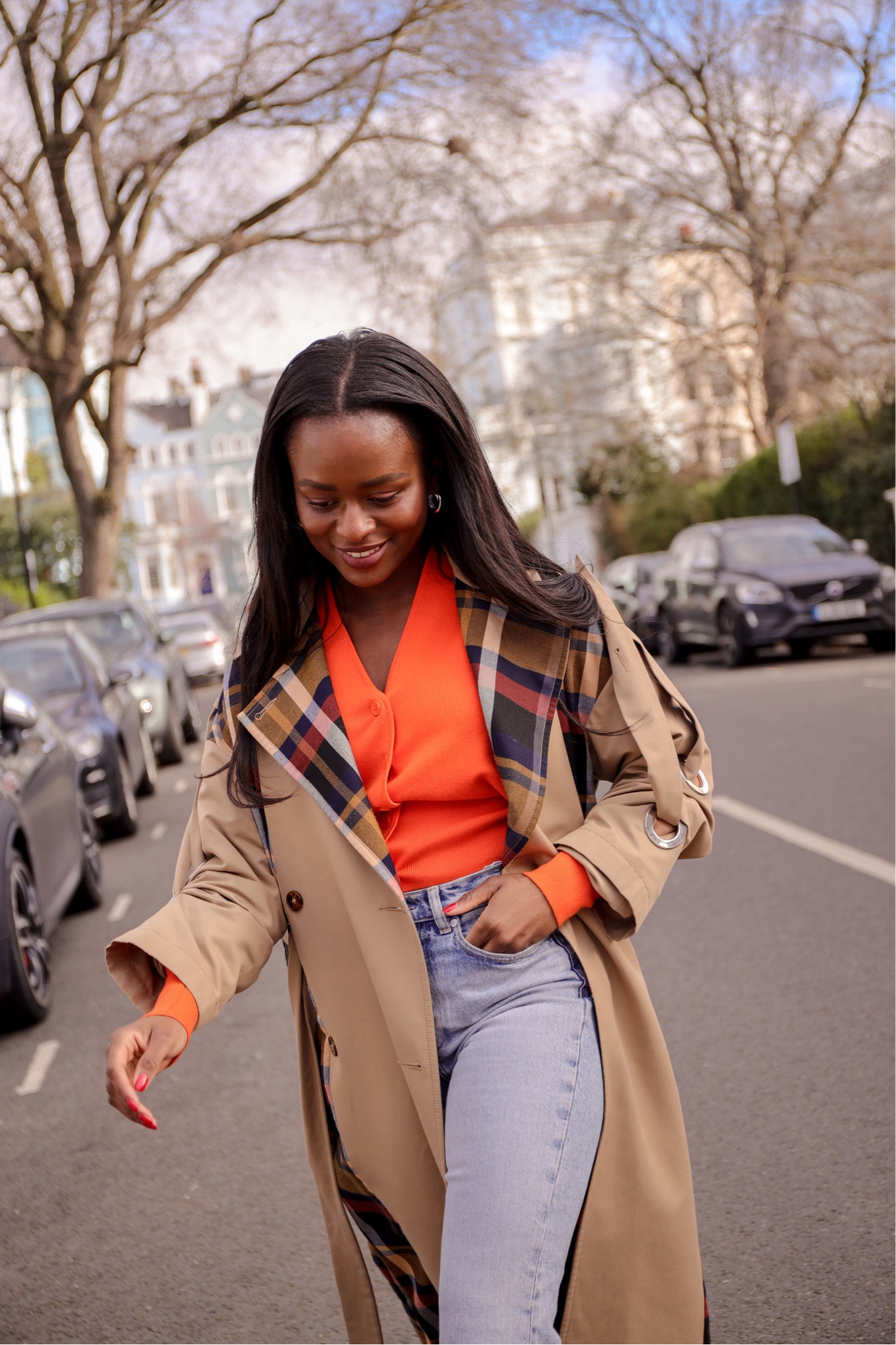 Favourite trench with a pop of colour. ( the cardigan is recently sold out but I’ve added other colours ) 