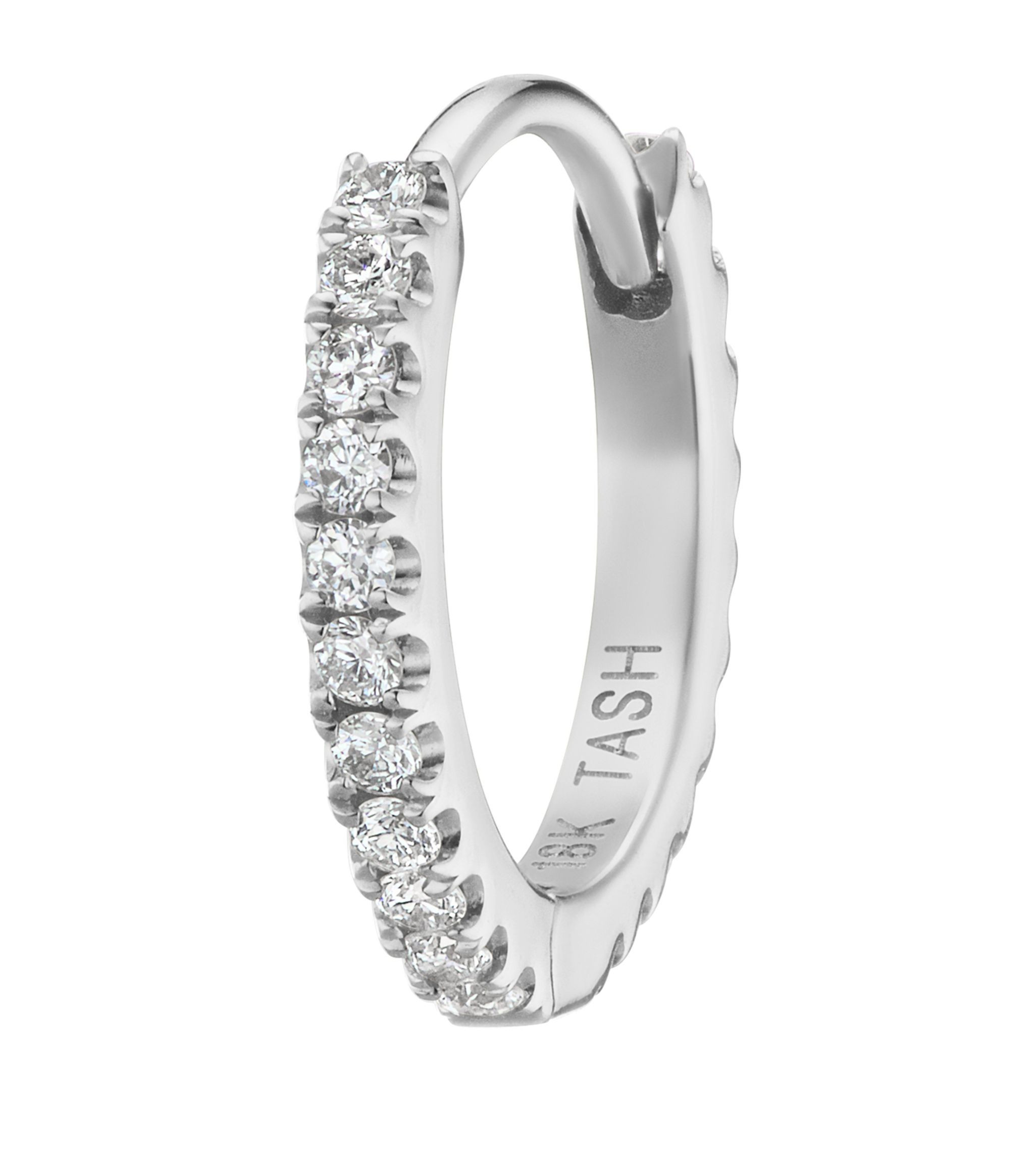 Diamond Eternity Single Hoop Earring (8mm) | Harrods