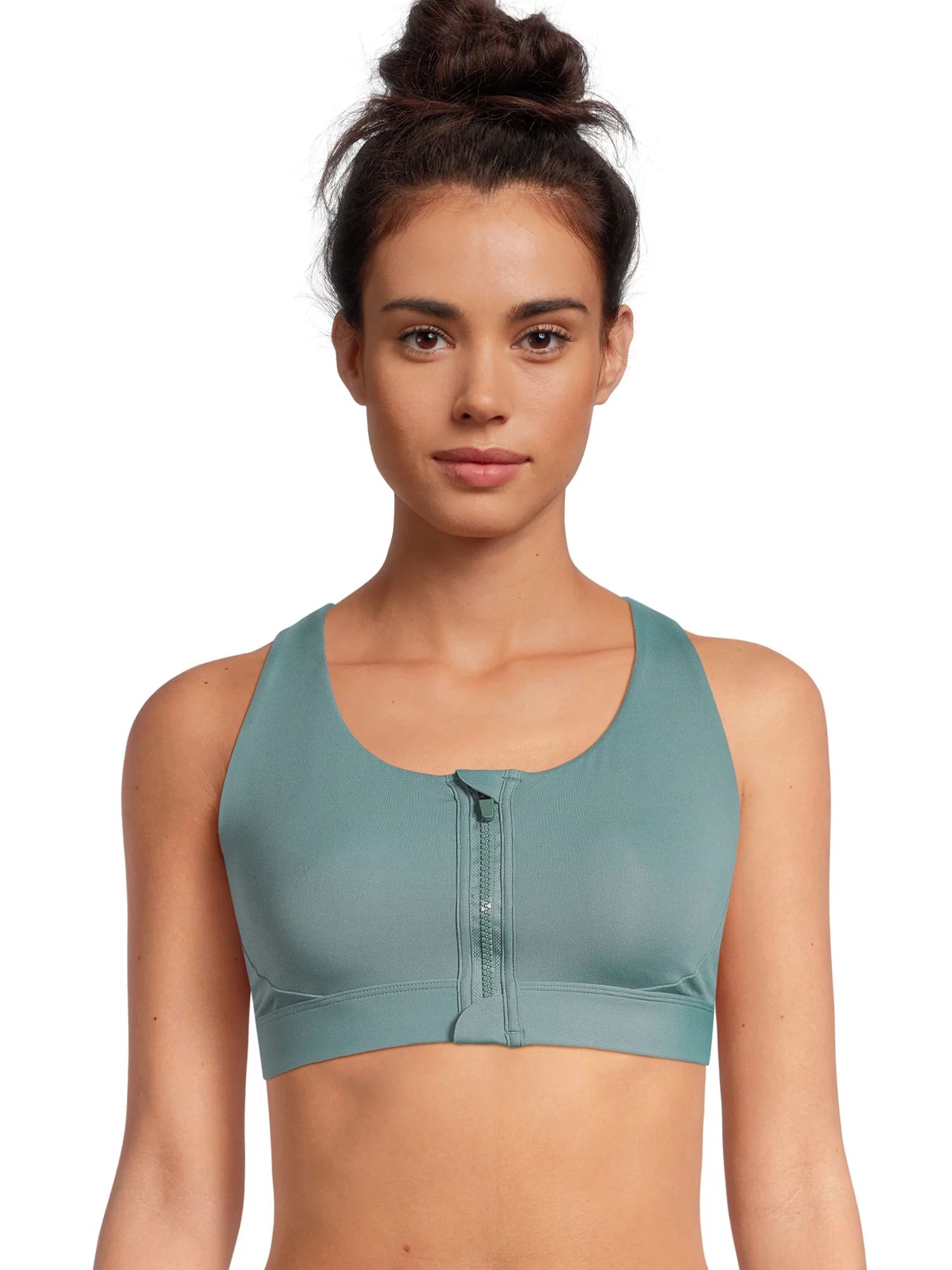 Avia Women's Medium Impact Zip Front Sports Bra, Sizes XS-XXXL | Walmart (US)