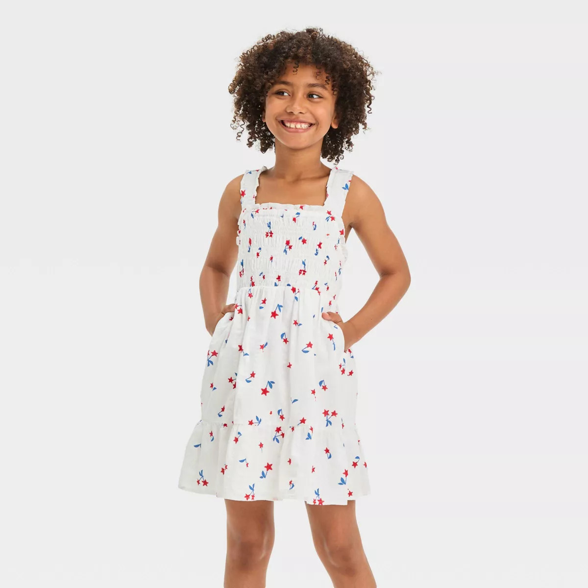 Girls' Sleeveless Open-Back Americana Dress - Cat & Jack™ | Target