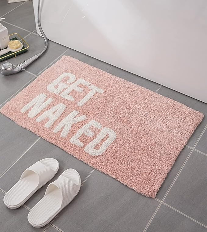 Get Naked Bath Mat Cute Bathroom Rugs Non Slip Absorbent Bath Rugs Funny Bathroom Rugs with Rug P... | Amazon (US)