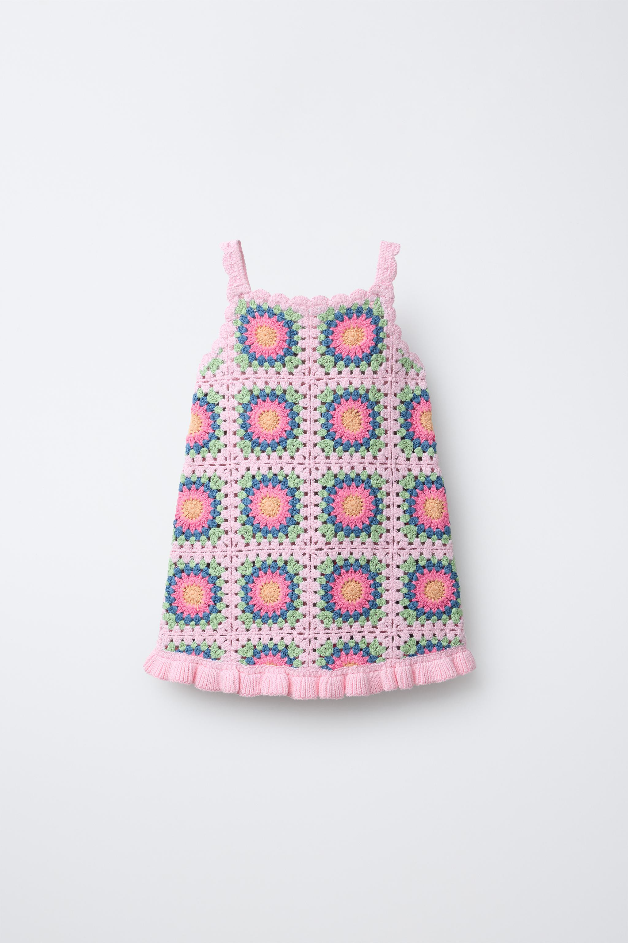 CROCHET RUFFLE DRESS | Zara US