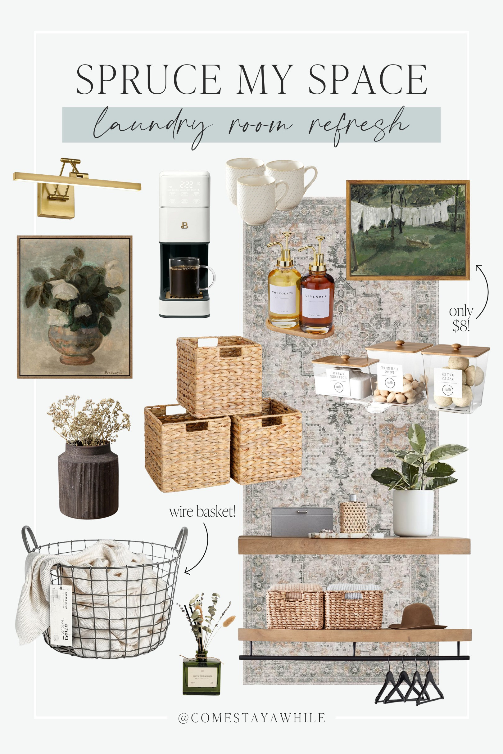 Welcome back to Spruce My Space! A series where I take pictures of your space and design them as if they were mine! 

Spruce My Space | Laundry Area Refresh| Laundry Decor | Laundry Room Design | Interior Design | Home Decor 

Come Stay Awhile, Amanda Vernaci 

 

#LTKHome