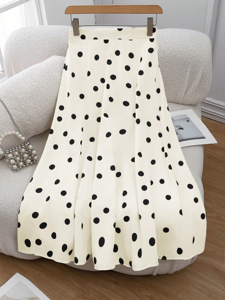 SHEIN Women Polka Dot Print Skirt Fall Cloth For Women | SHEIN