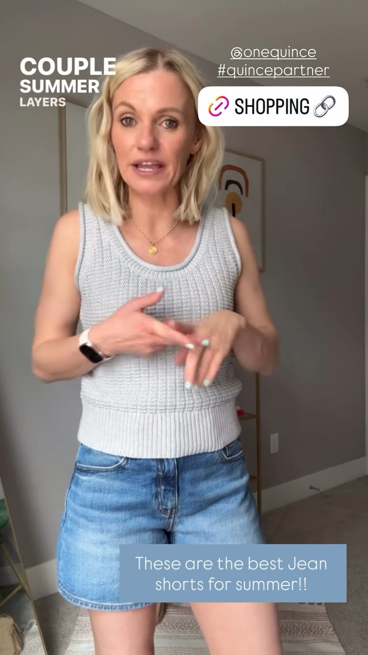 These Bella stretch denim shorts will be your new favorite pair of shorts this summer! They are stretchy and super comfortable! I’m wearing a 25! @Quince  #QuincePartner

#LTKOver40 #LTKSeasonal #LTKPetite
