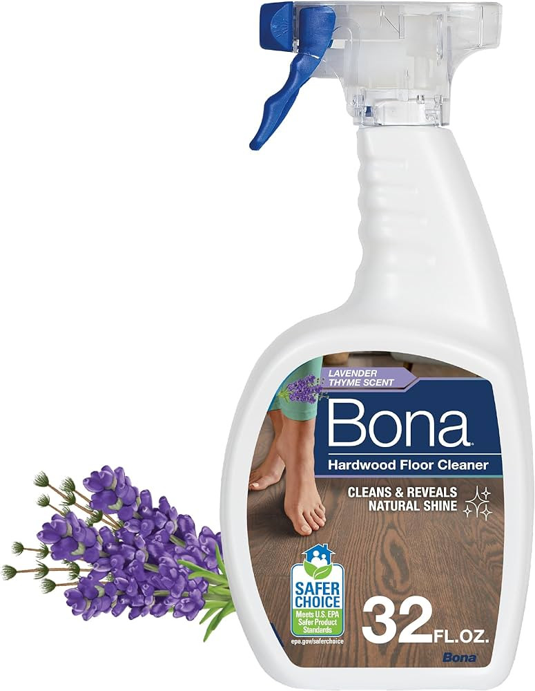 Bona Hardwood Floor Cleaner Spray - 32 fl oz - Lavender Thyme Scent - Refillable - Residue-Free Floor Cleaning Solution for Wood Floors | Amazon (US)