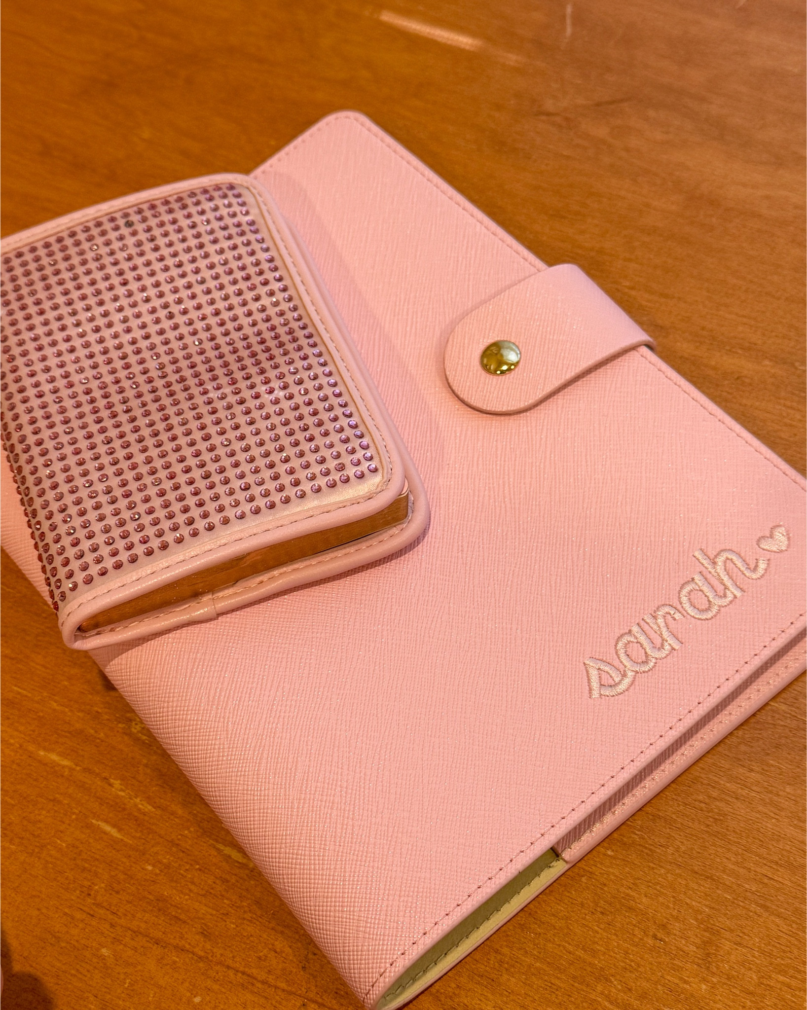 My #stoneycloverlane notebooks are my favorite and the little rhinestone one is actually a passport holder that I converted into a notebook! #stoneyclover #scl