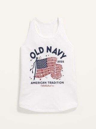 Racerback 2021 Flag-Graphic Tank Top for Girls | Old Navy (US)