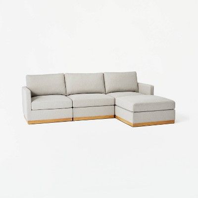 4pc Woodland Hills Modular Sectional Sofa Set Light Gray - Threshold™ designed with Studio McGee | Target
