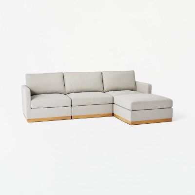 4pc Woodland Hills Modular Sectional Sofa Set Light Gray - Threshold&#8482; designed with Studio ... | Target