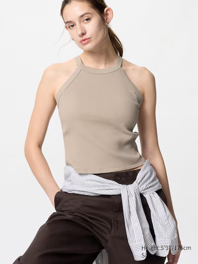 Halter Neck Sleeveless Bra Top | UNIQLO (UK)