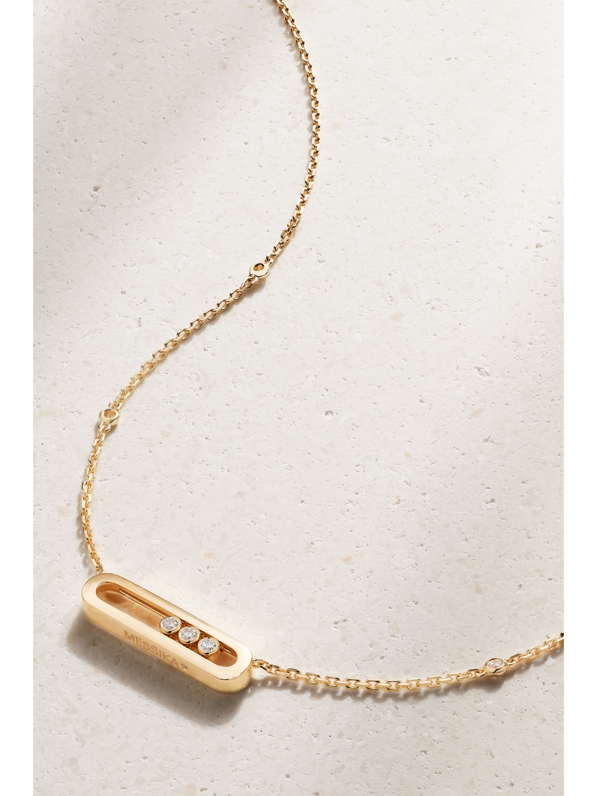 Baby Move 18-karat gold diamond necklace | NET-A-PORTER (US)