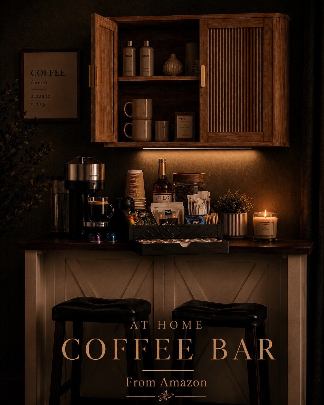 Your coffee ritual deserves a space that’s just as inviting as the first sip.

Create a cozy café feel at home with warm wood tones, fluted storage, soft lighting, and timeless décor. These Amazon finds make it easy to build a coffee bar that’s both beautiful and functional. Would you add one to your kitchen?

#AmazonFinds #CoffeeBar #HomeCoffeeBar #CoffeeStation #KitchenDecor #HomeDecor #AmazonHome #CoffeeLover #KitchenInspo #CozyHome #CoffeeCorner #InteriorDesign #OrganizationIdeas #TimelessStyle #callsigndesign
