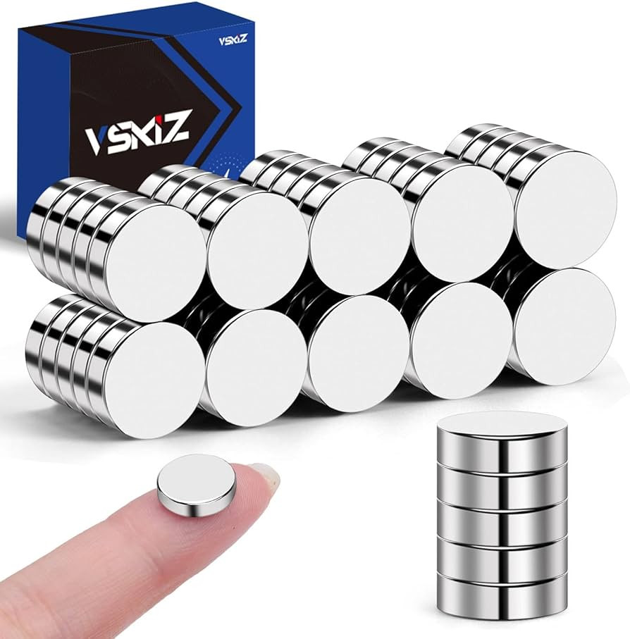 Refrigerator Magnets 50 Pcs, 10x3mm Tiny Round Disc Small Whiteboard Magnets for Crafts, DIY, Off... | Amazon (US)