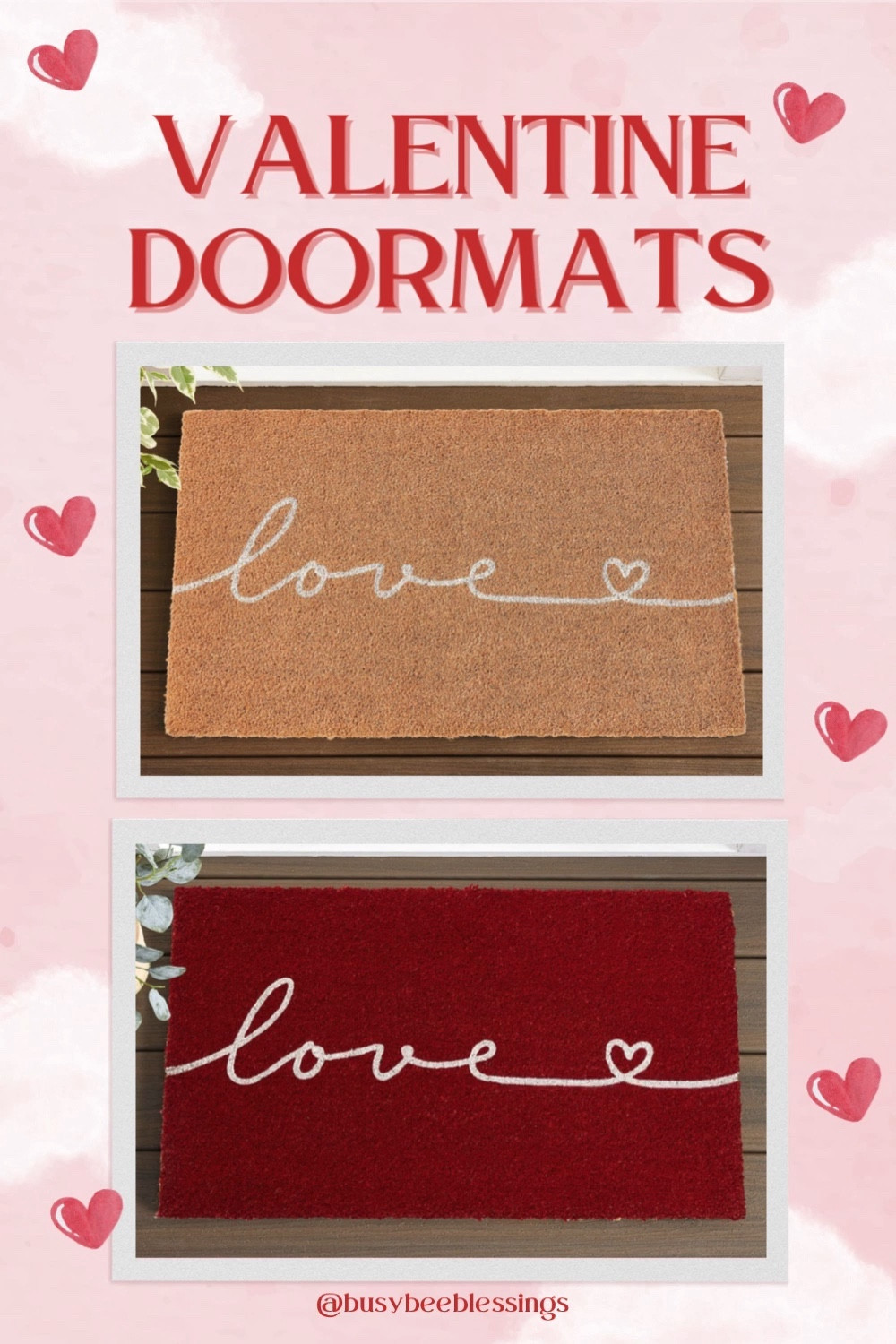 These love script doormats are a lovely touch to your front door or entryway. This is a perfect welcoming sentiment for Valentine’s Day and every day in between. It would also be a thoughtful housewarming gift.

#LTKfindsunder50 #LTKhome #LTKSeasonal