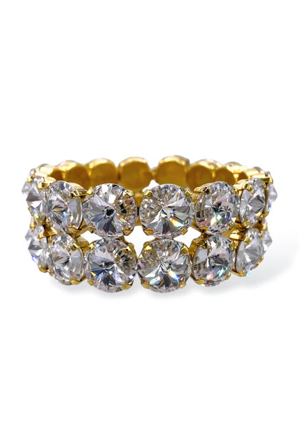 TOVA Olivia Clear 2 Strand Mega Stretch Bracelet | The Willow Tree
