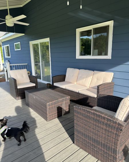 We got our new patio set in and it’s too cute! I love the wicker look and the cushions are nice and comfy! Khloe is a fan already! 

#LTKParties #LTKHome #LTKSeasonal