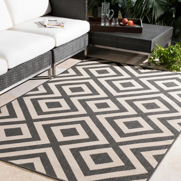 Awena Indoor/Outdoor Geometric Area Rug | Wayfair North America