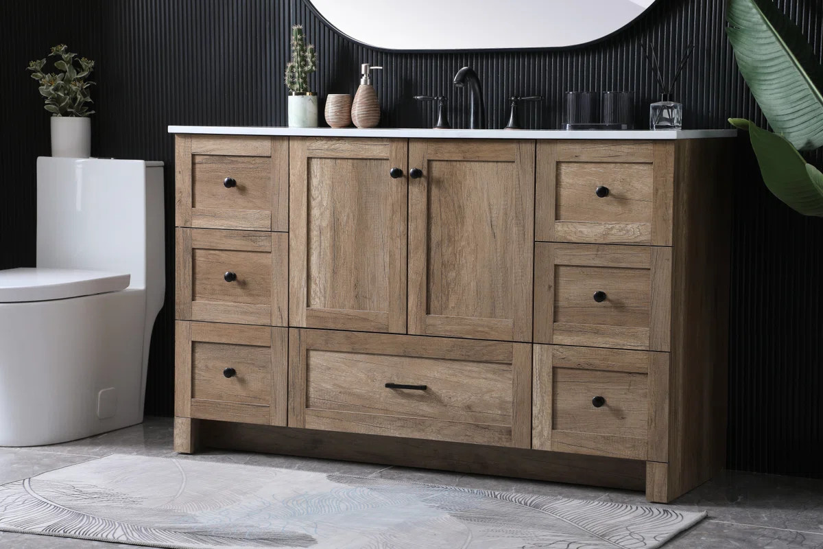 Soma 54'' Single Bathroom Vanity with Engineered Marble Top | Wayfair North America