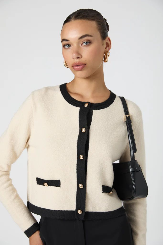 Vhari Contrast Cardigan | French Connection (US)