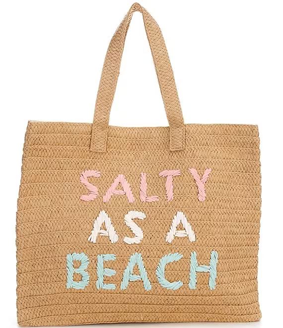 Btb Los Angeles Salty As A Beach Paper Straw Tote Bag | Dillard's | Dillard's