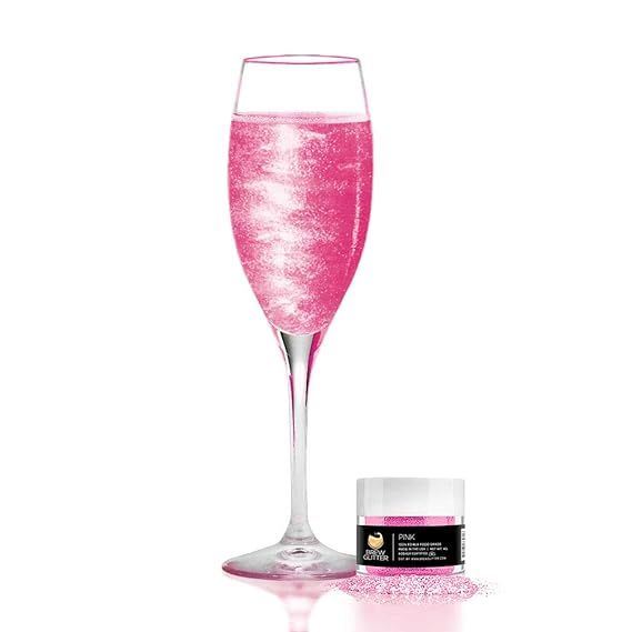 Pink BREW GLITTER Edible Glitter For Wine, Cocktails, Champagne, Drinks & Beverages | 4 Grams | K... | Amazon (US)