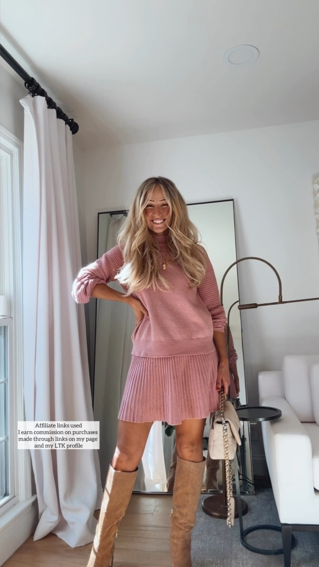 Amazon outfit matching sweater and skirt set 