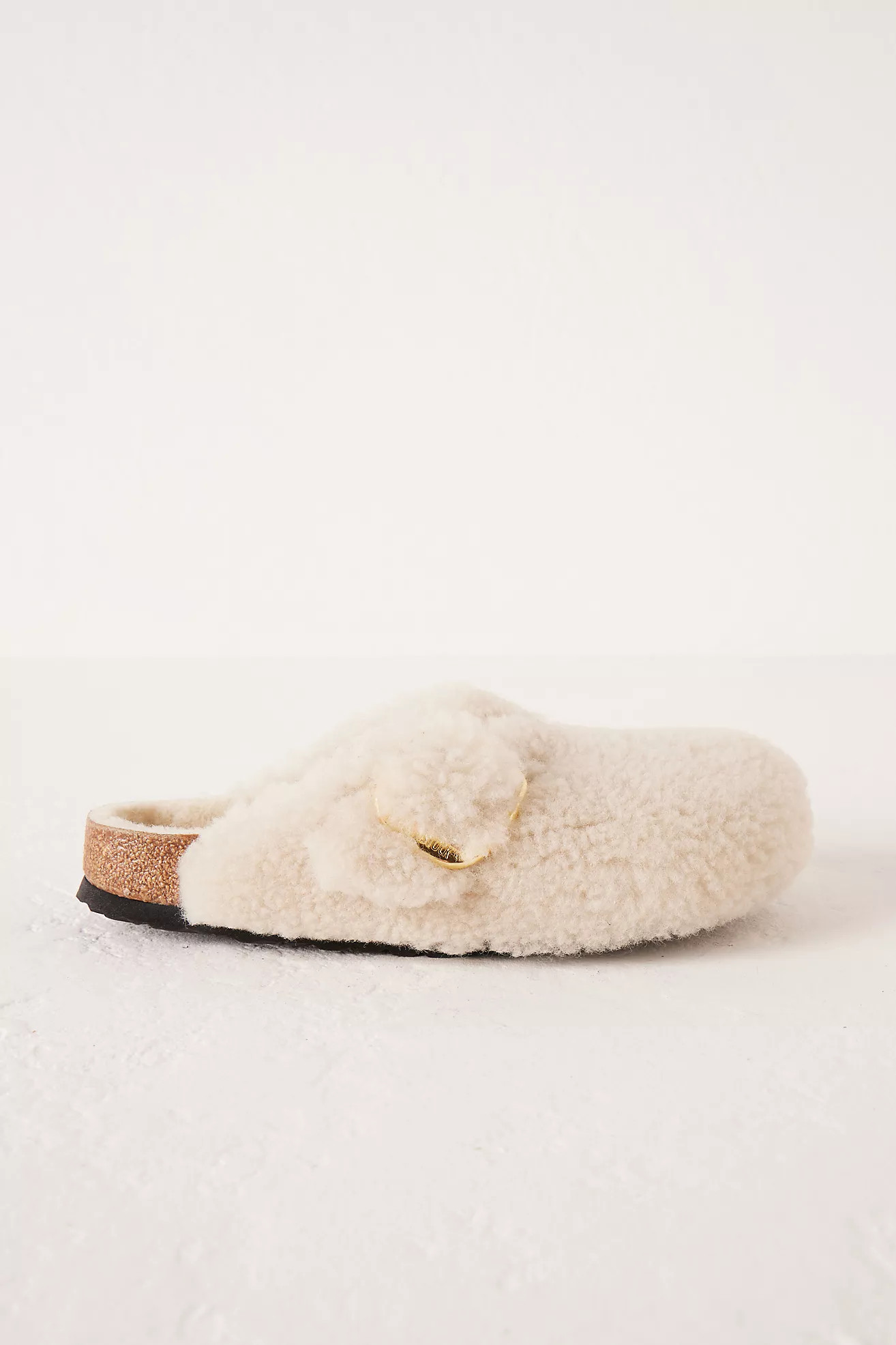 Birkenstock Boston Big Buckle Shearling Clogs | Anthropologie (UK)