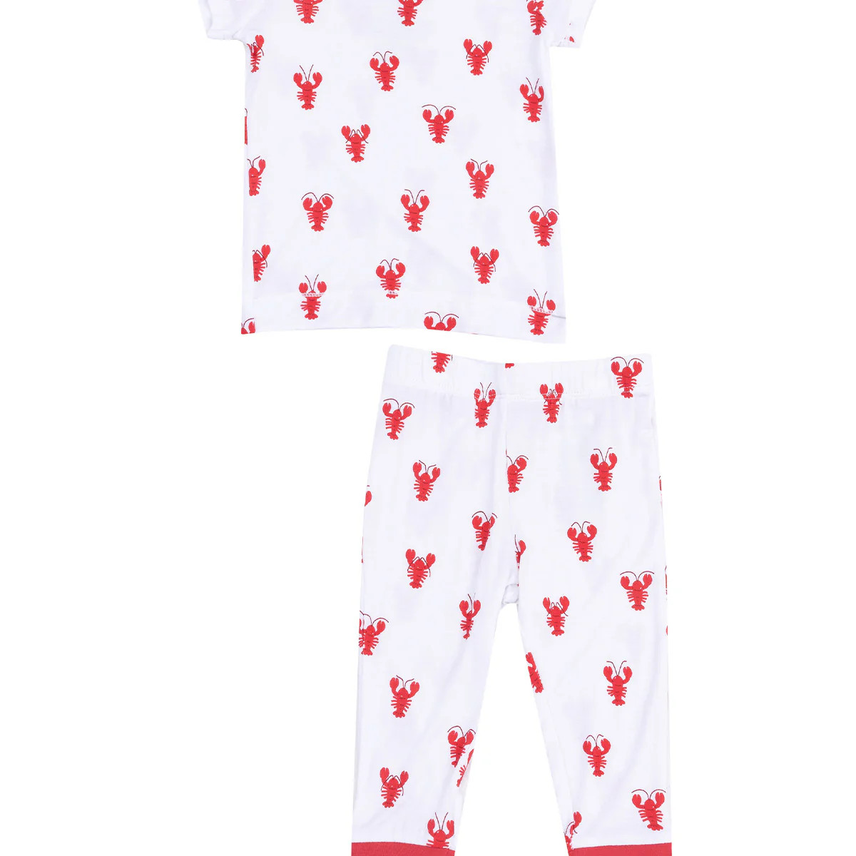 Short Sleeve Loungewear Set, Lobster | SpearmintLOVE