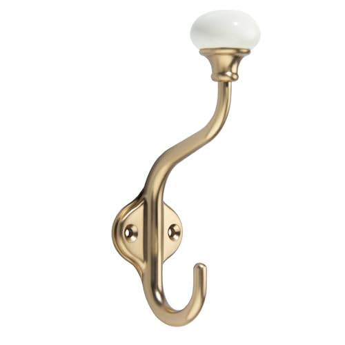 TUNNY Coat Hooks - 5 Pack Champagne Bronze Towel Hooks Robe Hooks Decorative Wall Hooks for Bathr... | Amazon (US)