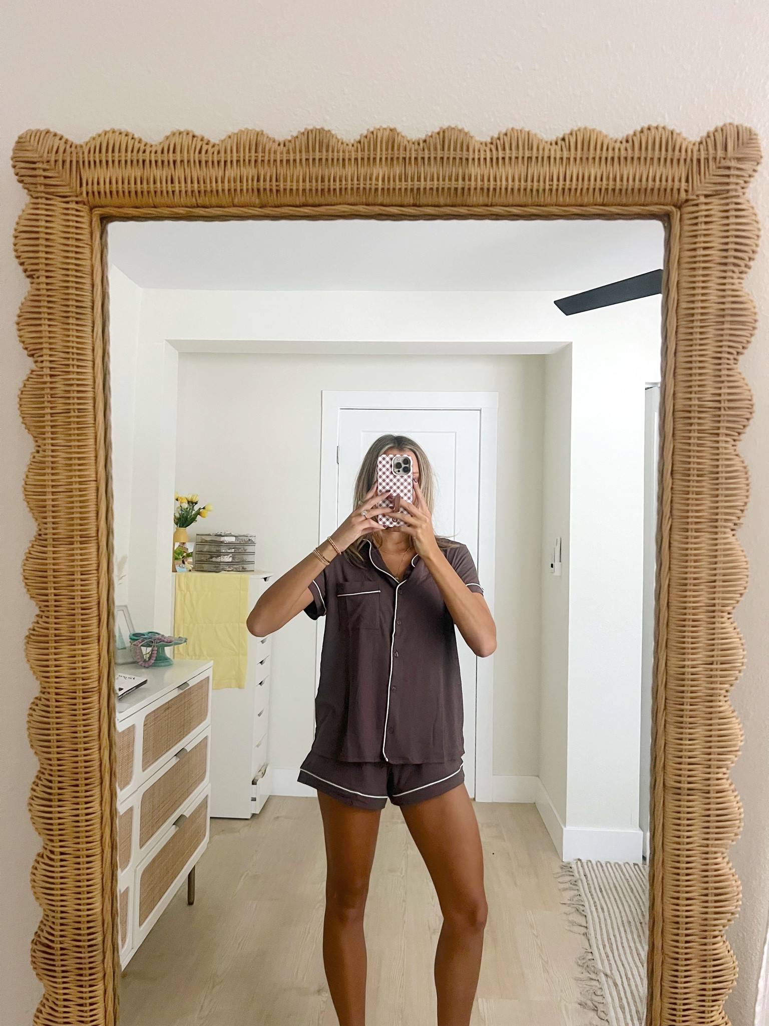 the cutest pajamas for fall! Under $20 from @walmart and sooo cozy🙈