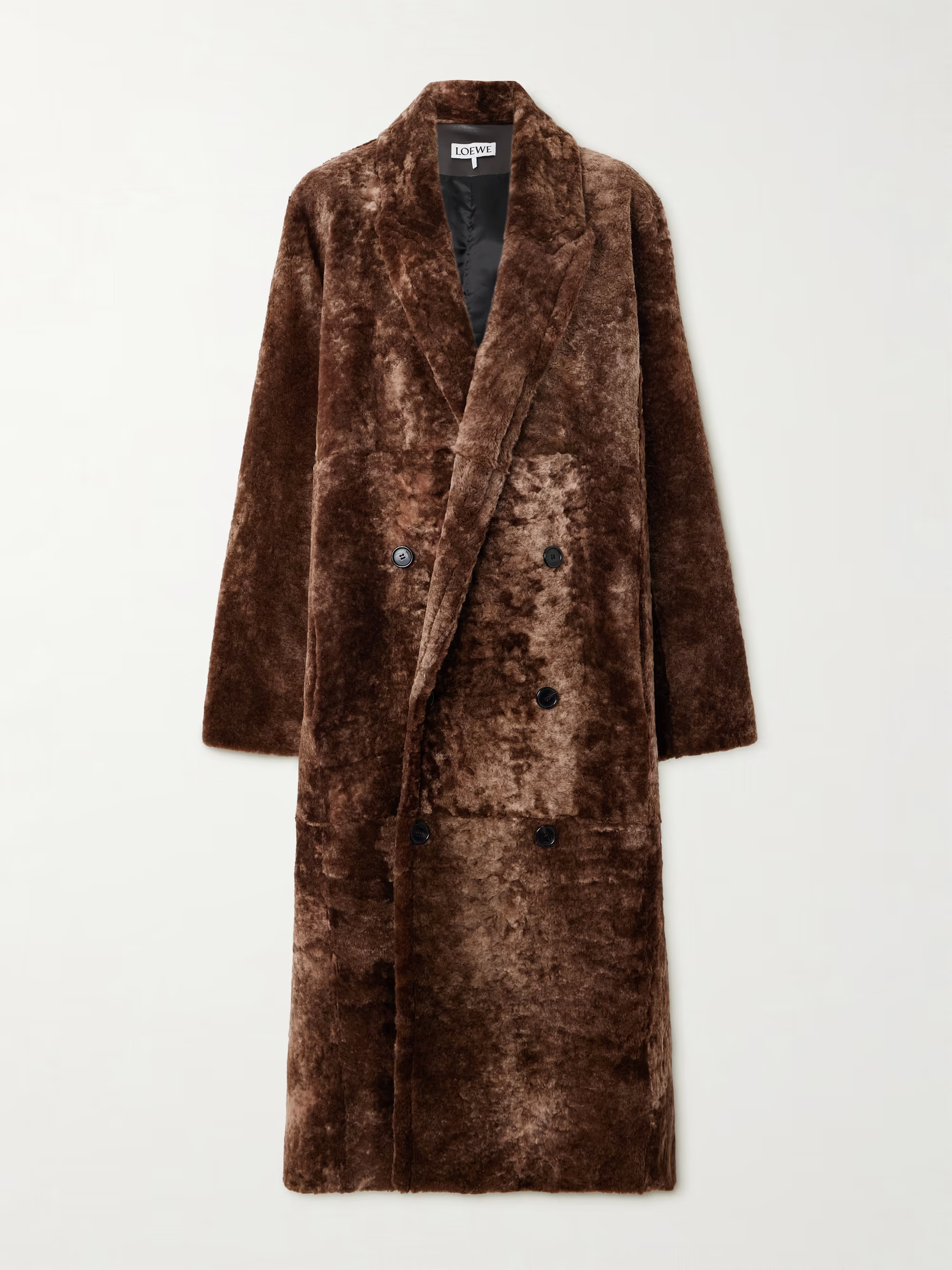 Oversized double-breasted shearling coat | NET-A-PORTER (UK & EU)