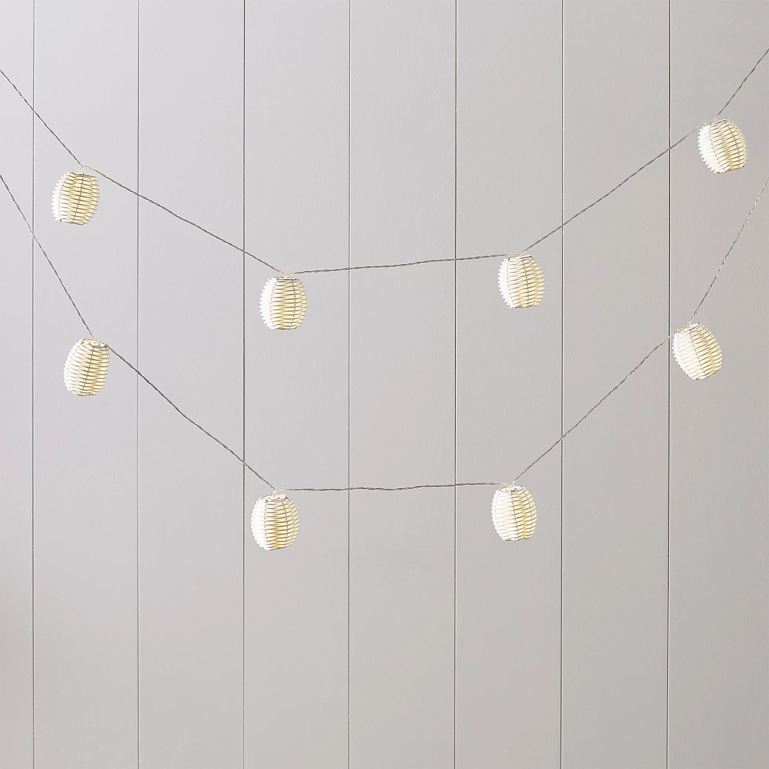 Woven Lantern Lights - 15 Bulbs | The White Company (UK)
