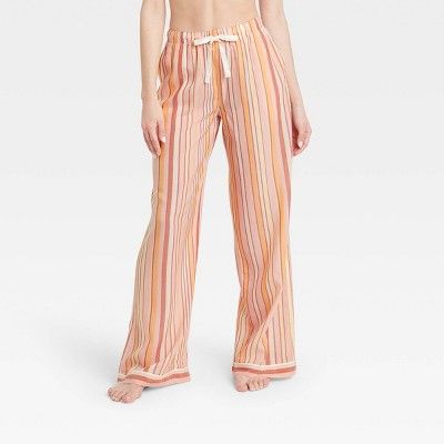 Women's Striped Simply Cool Wide Leg Pajama Pants - Stars Above™ Pink | Target