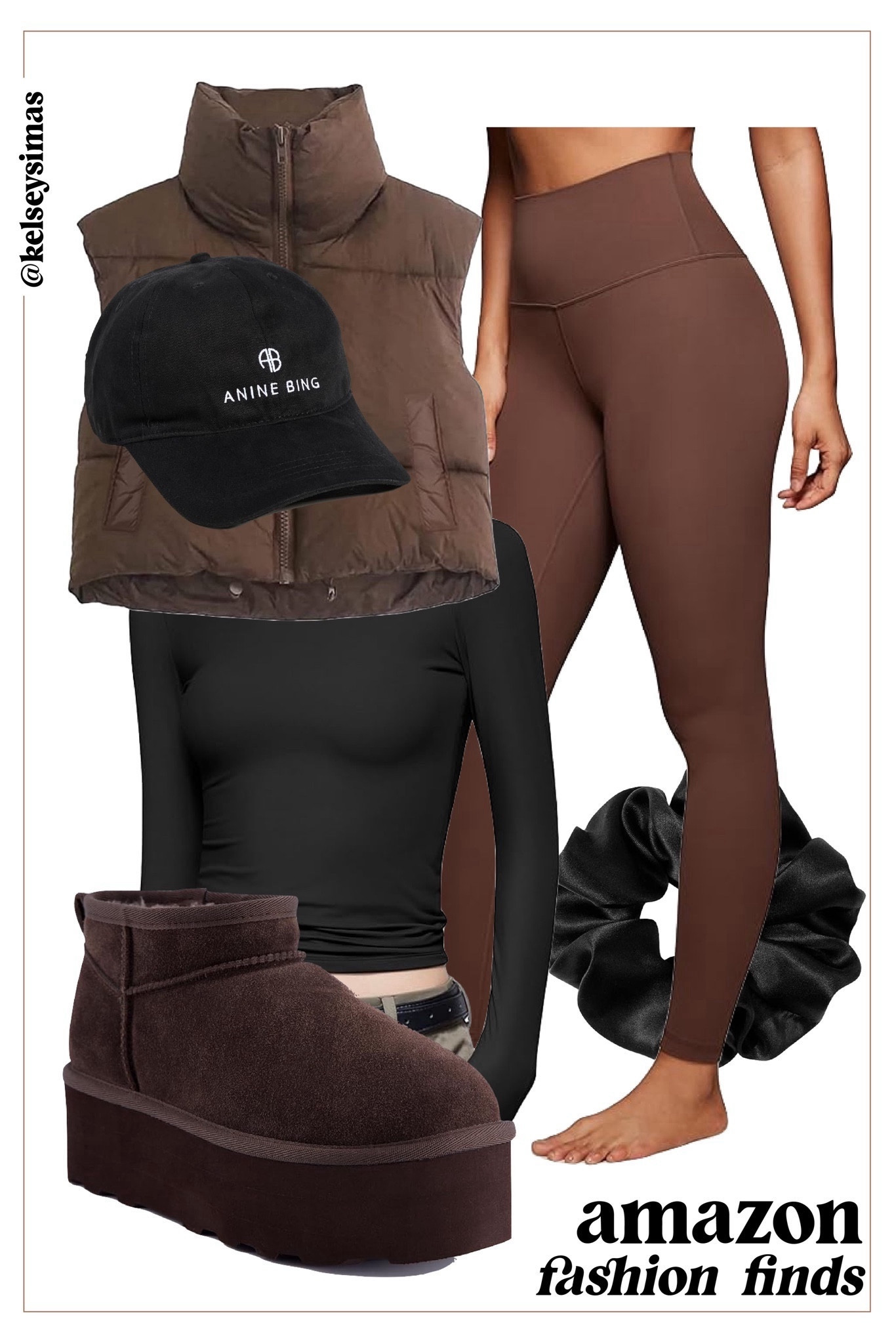  Current color crush:  chocolate brown paired with black. This combo is luxe! 

#leggings #amazonfinds #casualstyle #brownleggings #ultraminiuggdupe #ultraminiplatformuggs

#LTKstyletip #LTKfindsunder100 #LTKsalealert