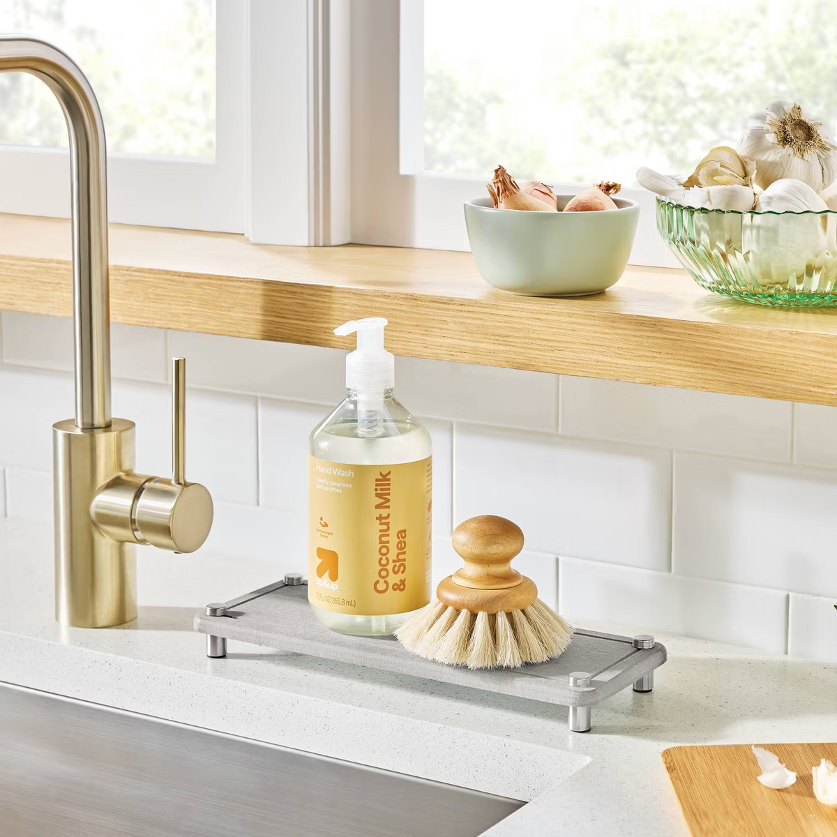 Diatomite Quick Dry Tray and Sink Caddy Gray - Brightroom™ | Target