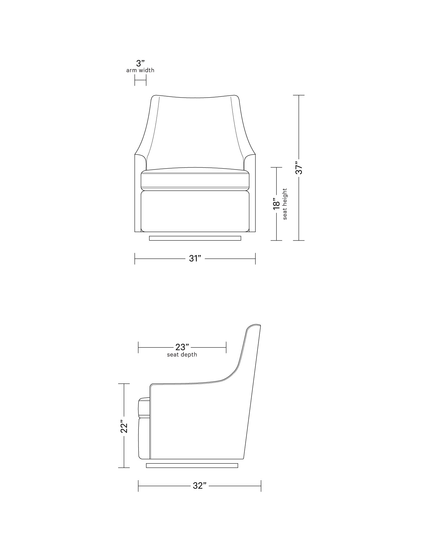 Kingsley Swivel Glider Chair | Interior Define